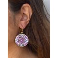 Purple pattern Earrings