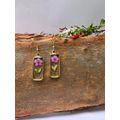 Single Petite Purple Flower Earrings