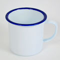 White with Blue Rim