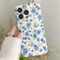 White Backgroud Blue Flower