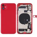 with Side Keys & Power Button + Volume Button Flex Cable & Wireless Charging Module & Motor & Charging Port & Speaker Ringer Buzzer & Card Tray & Camera Lens Cover Red