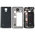 Front Housing LCD Frame Bezel Plate + Middle Frame Bezel Back Plate Housing Camera Lens Panel + Battery Back Cover Black