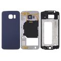Front Housing LCD Frame Bezel Plate + Back Plate Housing Camera Lens Panel + Battery Back Cover Blue
