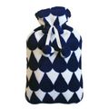 Without Hot Water Bottle Coral velvet blue water droplets