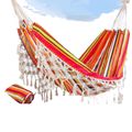 2 Yellow And Pink Striped Tassel