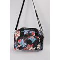 BLACK FLORAL BLUE ROSE