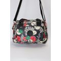 BLACK FLORAL RED WHITE
