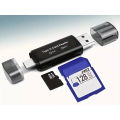 Dual Port USB Type C &amp; USB | MicroSD + SDCard Reader | Black