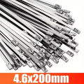 20 Pack Stainless Steel Cable Ties 200m x 4.6mm