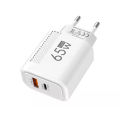 65 Watt 2-Port GaN (Gallium Nitride) - 1 x USB C & 1 x USB Port (NO USB C to C Cable)