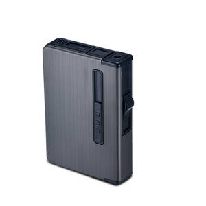 automatic ejection butane lighter cigarette case Dispenser with Electric USB Windproof - Cigarettes Case Box and Low MOQ Lighter price Case With Built Automatic Ejection Cigarette Dispenser Case
