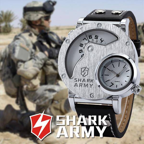*PERFECT GIFT* SHARK ARMY "LIBERTY" MILITARY WATCH W/ BOX, PAPERS, LOADED!!