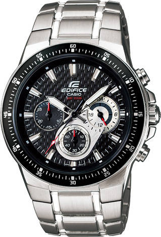 CASIO EDIFICE EF-552D-1AV. CHRONOGRAPH BLACK DIAL