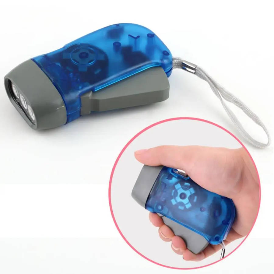 Hand Pressing Flashlight
