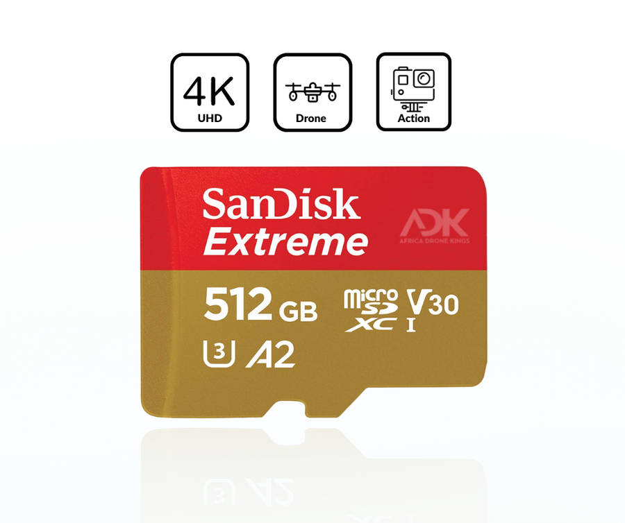 SanDisk Extreme microSD UHS I Card 512GB for 4K Video 190MB/s Read, 130MB/s Write