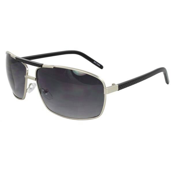 Men's Silver Rectangle Sunglasses