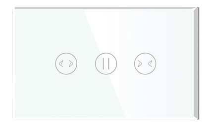 4 x 2 WHITE CURTAIN SWITCH GLASS PLATE
