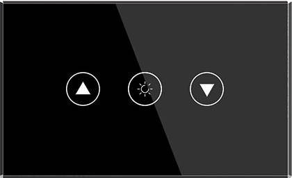 4 x 2 BLACK DIMMER SWITCH GLASS PLATE
