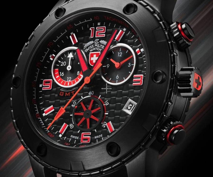 R17,000.00** CX SWISS MILITARY RALLYE DAKAR RED CHRONO WATCH BRAND NEW WITH PAPERS!!