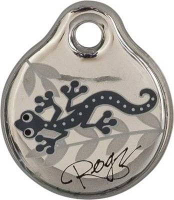Rogz ID Tagz Self-Customisable (Instant Resin Tag) - Large 34mm (Silver Gecko Design) picture