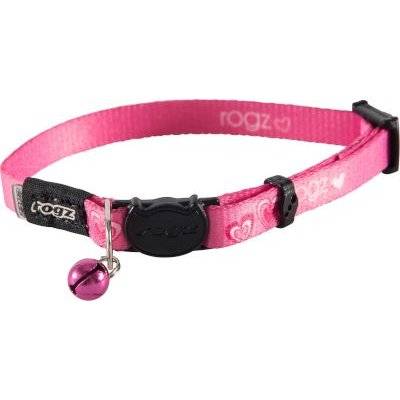 Rogz KiddyCat Safeloc Breakaway Cat Collar - Extra Small 8mm (Pink Hearts Design) picture