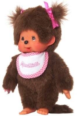 Monchhichi Doll - Classic Girl in Pink (20cm)