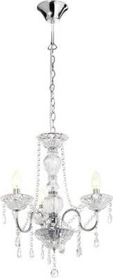Radiant Panache Crystal Chandelier - 3 Globe Fitting (Chrome)