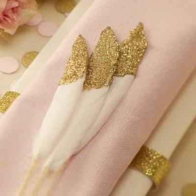 Pastel Perfection - Gold Dipped Feathers (Pack of 10)