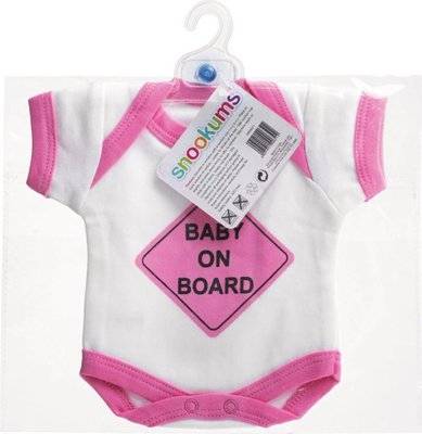 Snookums Baby On Board Babygrow (Pink) picture