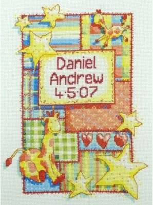Cleopatras Needle Baby Patchwork Cross Stitch Kit By Cinnamon Cat picture