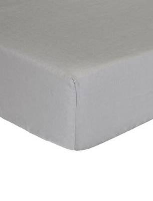Horrockses Polycotton Fitted Sheet (King) (Grey)