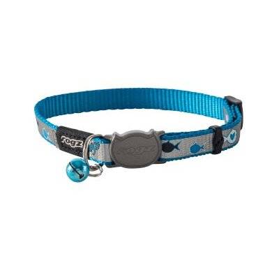 Rogz ReflectoCat Reflective Safeloc Breakaway Cat Collar - Extra Small 8mm (Blue Fish Design) picture