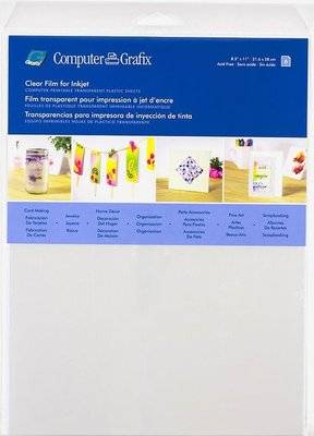 Grafix Clear Adhesive Backed Film for Inkjet A4 - 6 Pack