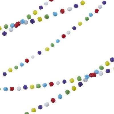 Happy Birthday Kraft - Pom Pom Garland (3 Metres) picture