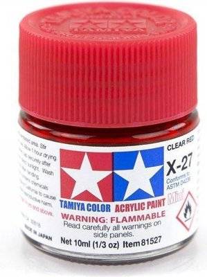 Tamiya X-27 Clear Red (Acrylic Model Paint)