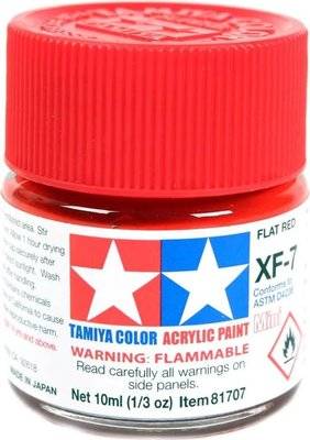Tamiya XF-7 Flat Red (Acrylic Model Paint)