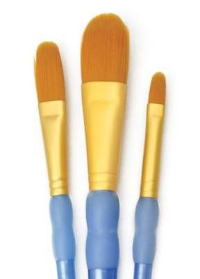 Royal Brush Taklon Filbert Wash Brush Set (3 Pieces)