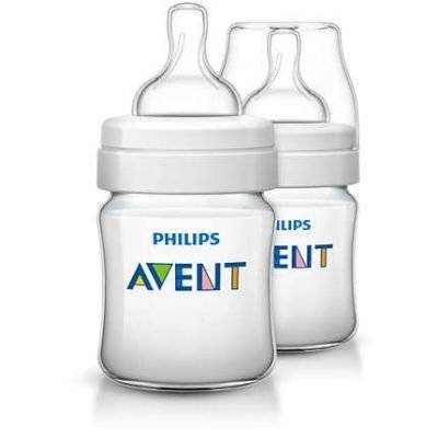 Philips AVENT Classic Plus Baby Bottle with Newborn Flow Nipple Bottle Set 125 ml