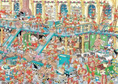 Jumbo Jan van Haasteren Happy Holidays 2-in-1 Jigsaw Puzzle (1000 Pieces) Picture 3