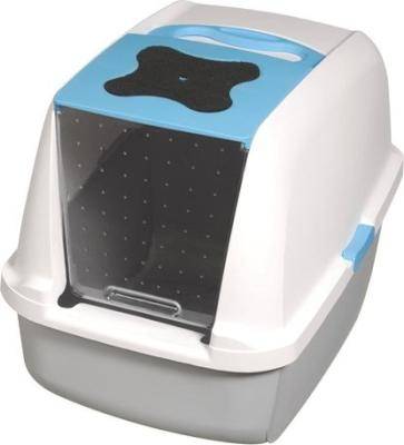 Catit Hooded Cat Pan (Large) (Blue / Grey)