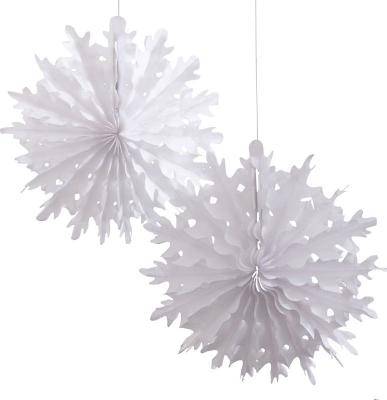Vintage Noel - Snowflake Fan Tissue Decorations (Pack of 2) Picture 1