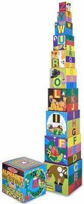Melissa & Doug Block Sets - Alphabet Nesting & Stacking (Cardboard)