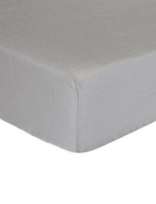 Horrockses Polycotton Fitted Sheet (King) (Grey)