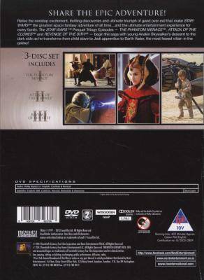 Star Wars: Prequel Trilogy - The Phantom Menace / Attack Of The Clones / Revenge Of The Sith (DVD, B