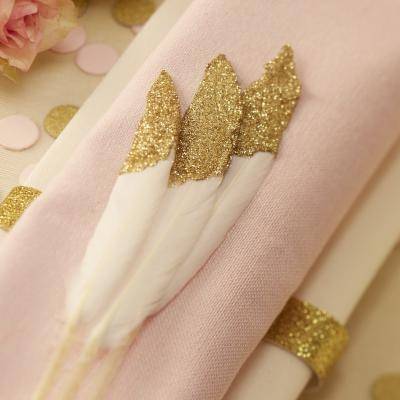 Pastel Perfection - Gold Dipped Feathers (Pack of 10)