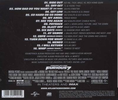 Furious 7 - Original Motion Picture Soundtrack (CD)
