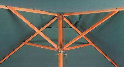 Cape Umbrellas Tokai Patio 2.5m Wooden Classic Line Umbrella (Green) (Square) Picture 2