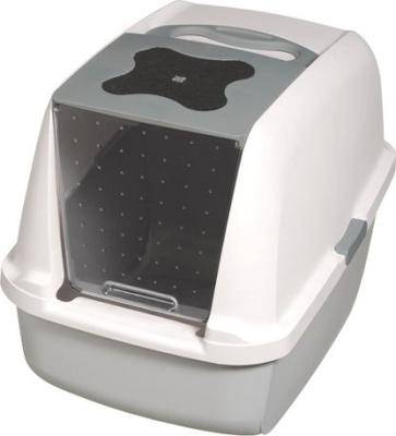 Catit Hooded Cat Pan (Large ) (Dark Grey / Grey)