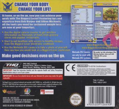 The Biggest Loser (Nintendo DS, Game cartridge)