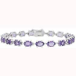 Glitzy Rocks Sterling Silver Amethyst Bracelet